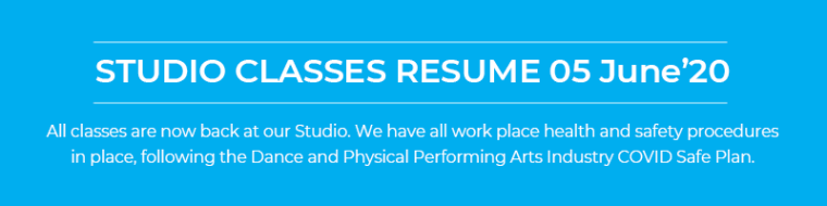 All classes have resumed at the studio 05 June '20 All classes have resumed at the studio 05 June '20